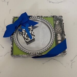 Silver Beaded Pineapple Wine Set by Mud Pie